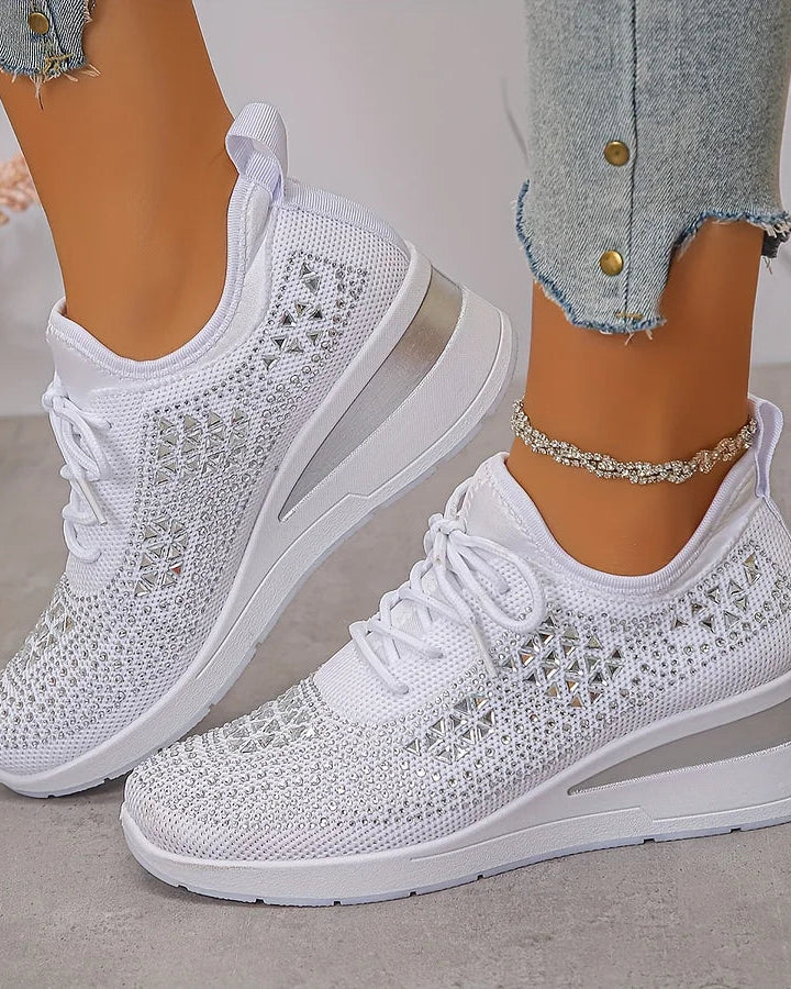 Mira / Lekkie sneakers z kryształkami