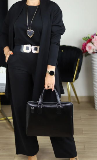 Erisandra™ - Ensemble 3 pièces élégant avec cardigan long, top et pantalon