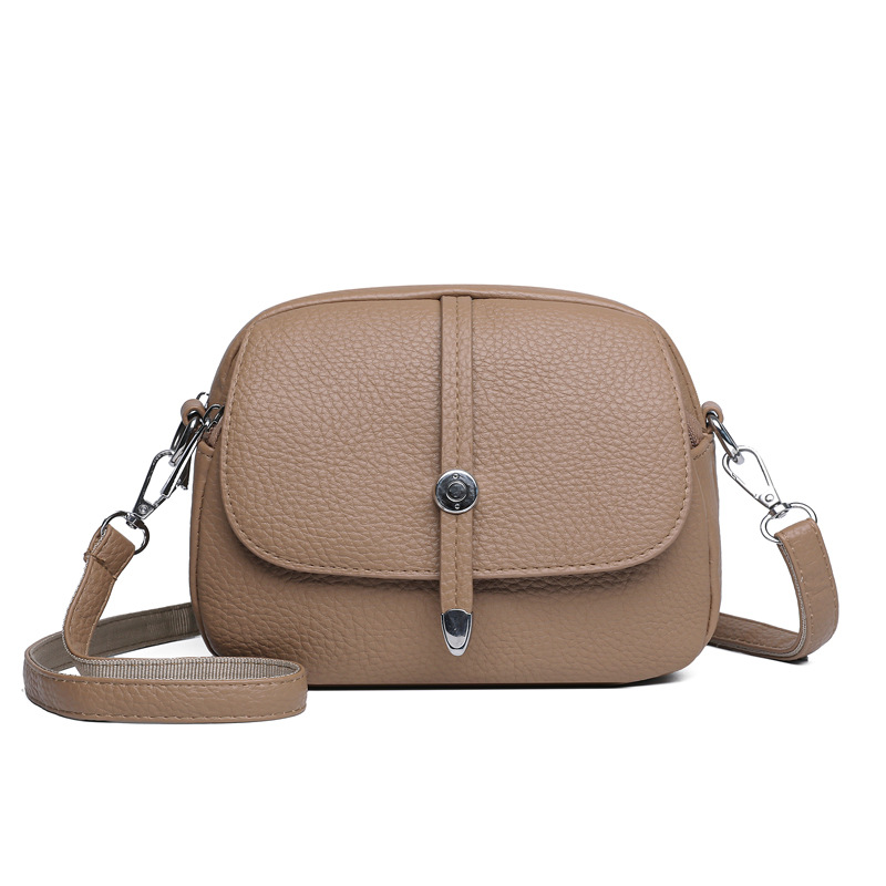 Isarivienne - Sac Bandoulière Léger Femme en Couleur Unie au Style Intemporel