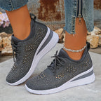 Mira / Lekkie sneakers z kryształkami