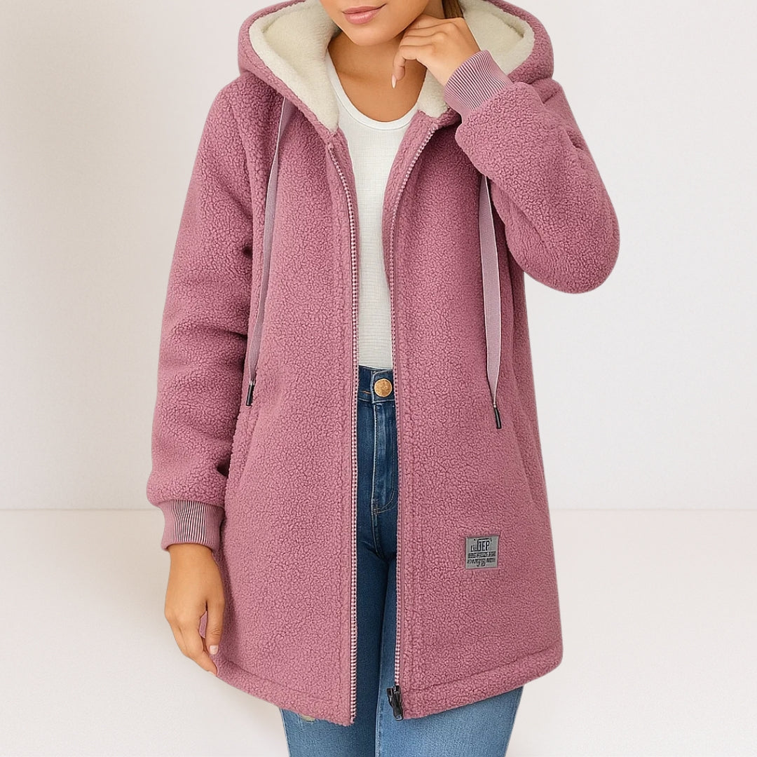 Ravienne - Veste Longue Douillette à Capuche pour Femme