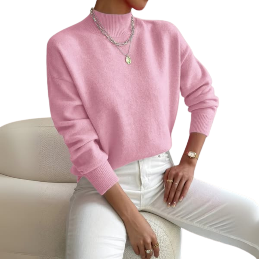 Gwenarae - Pull à Col Polo Classique pour Femme
