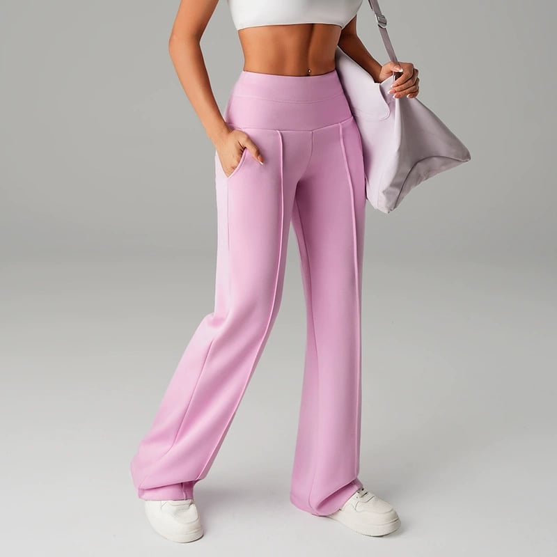 Niselle - Pantalon Femme Uni à Jambes Droites