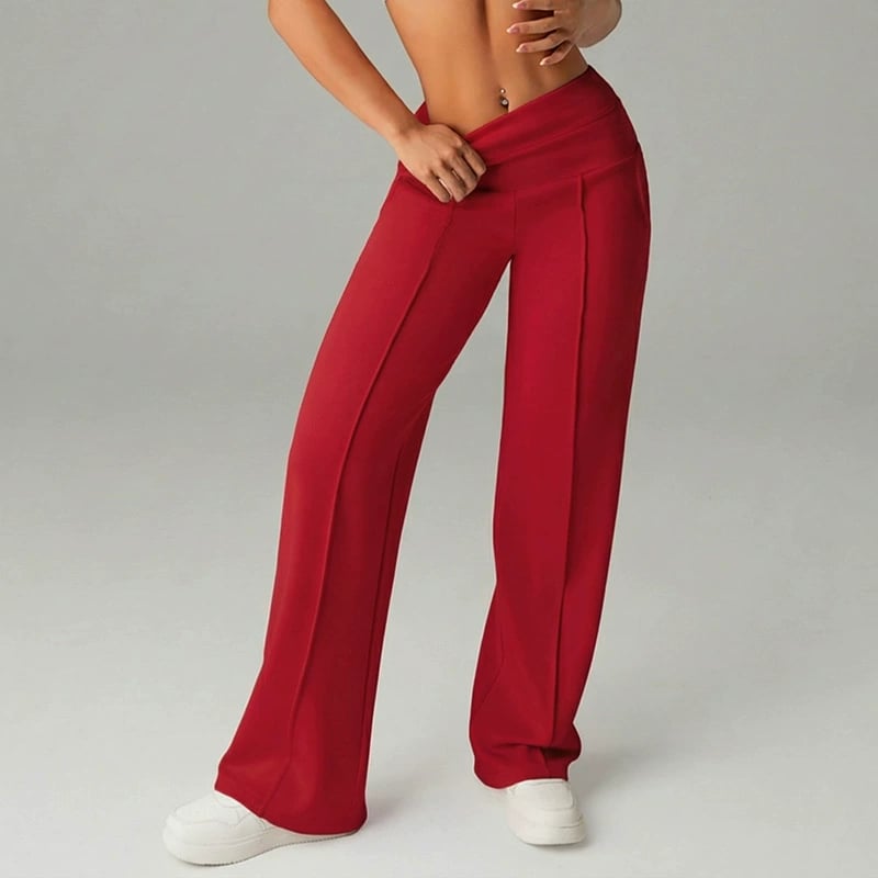 Niselle - Pantalon Femme Uni à Jambes Droites