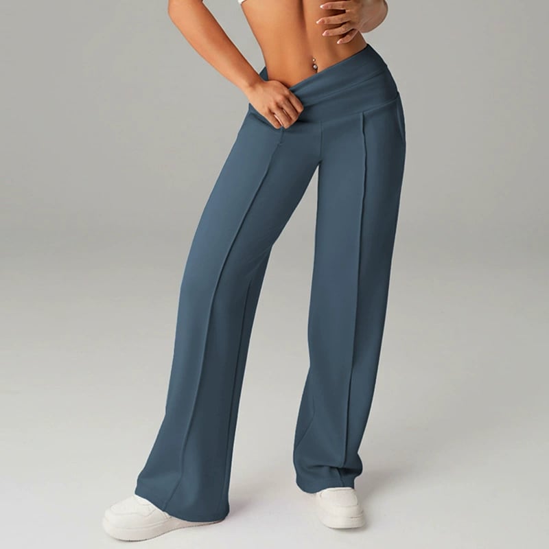 Niselle - Pantalon Femme Uni à Jambes Droites
