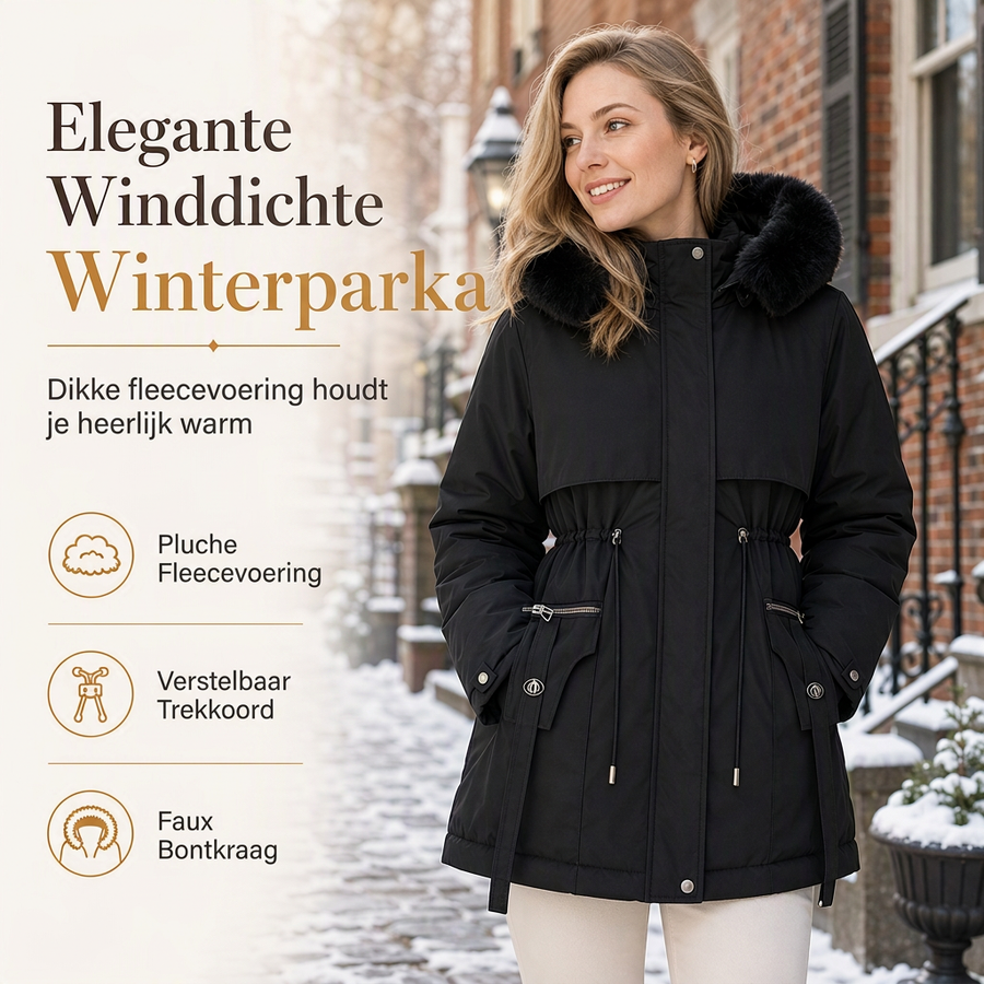Isa - Gewatteerde Parka met Imitatiebont